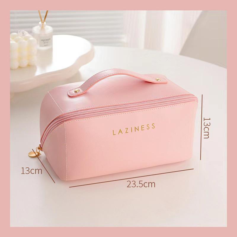 New Ladies Cosmetic Bag PU Leather Pillow Bag Female Portable Travel Make up Bag Large Capacity Cosmetic Bag Storage Organizer