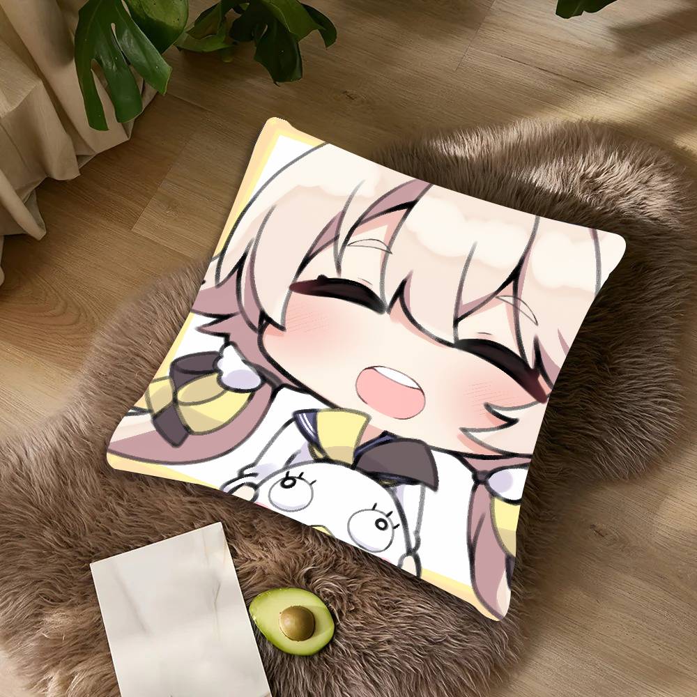 Kawaii Girl Cool Game Blue Archive Cushion Cover Decor Home Throw Pillow Covers For Couch Camping Pillow Cover Decorations