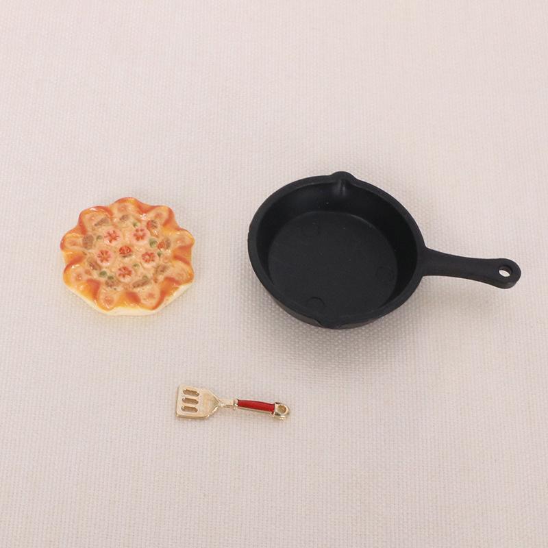 1/12 Dollhouse Kitchen Dinnerware Model Food Toys Pan Pot Shovel Pressure Cooker Playing House Miniature Cookware Accessories