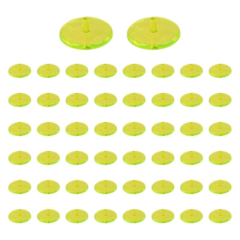 50pcs Plastic Golf Ball Markers Colorful Transparents Light weight For Green Positioning Multicolor Option