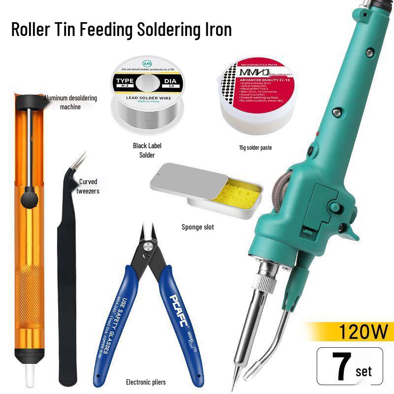 120W Electric Soldering Iron Gun - High Power, Manual Feed, Internal Heat, Ideal for Home Repairs and Welding.