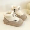Children Snow Boots Girls Warm Plush Snow Boots Boys Toe Protection Non-slip Soft Sole Infant Boots Size 15-26