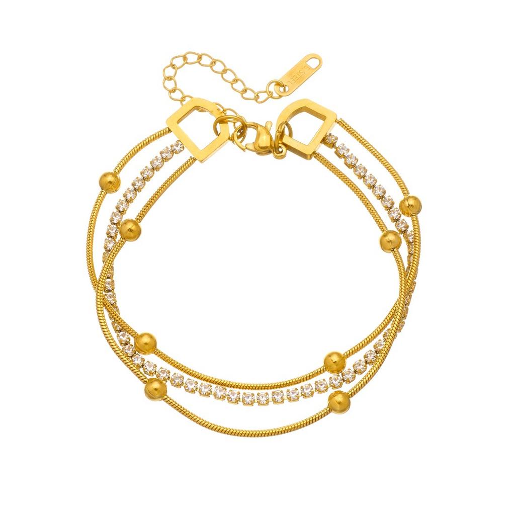 Fashion Creative Delicate Full Diamond Chain Multi Layered Snake Bracelet Premium