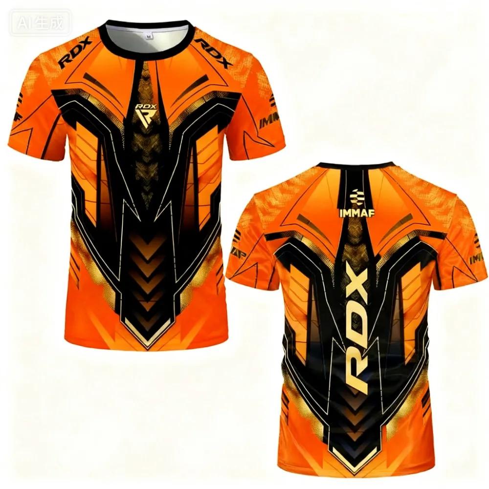 Outdoor Sport Kampfwettbewerb Fan Atmungsaktives T-Shirt Herren und Damen Lässig Rundhals Kurzarm Boxen Top