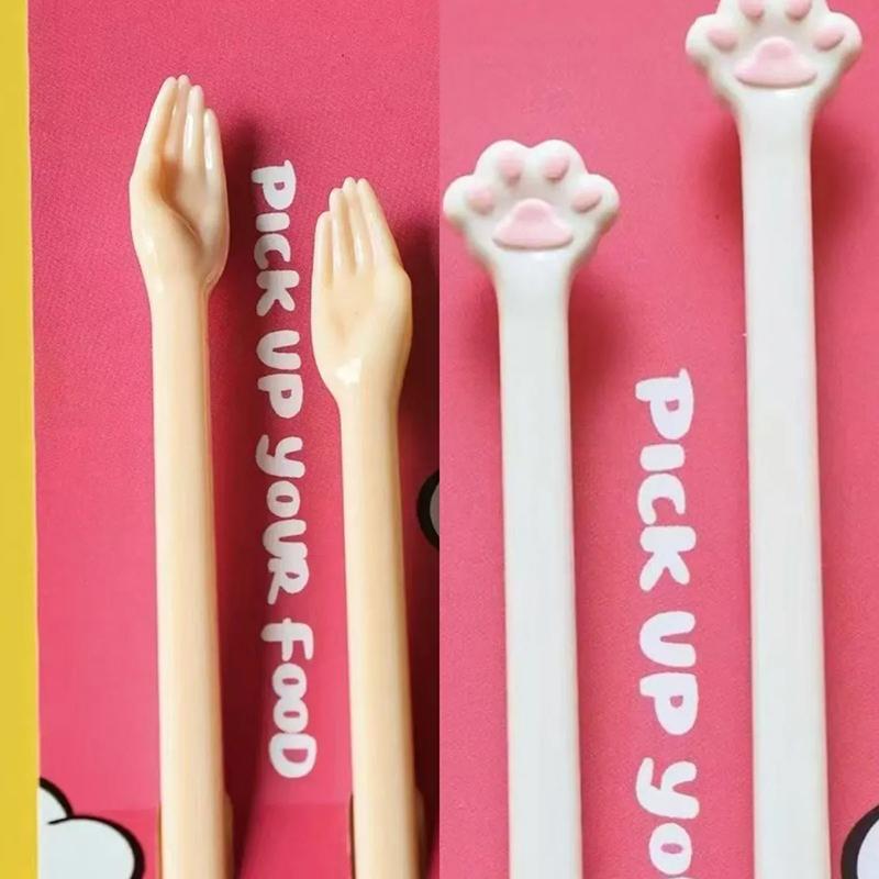 Pałeczki Łapka Kota Zabawny Design Dłoni Pałeczki Ośmiornica Widły Wielokrotnego Użytku Antypoślizgowe Pałeczki do Sushi, Kuchni Azjatyckiej Narzędzie Kuchenne