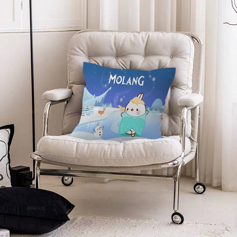 Cute Rabbit Mmolang Pillow Cushion Cover Pillowcase Living Room Sofa Home Decor Customized
