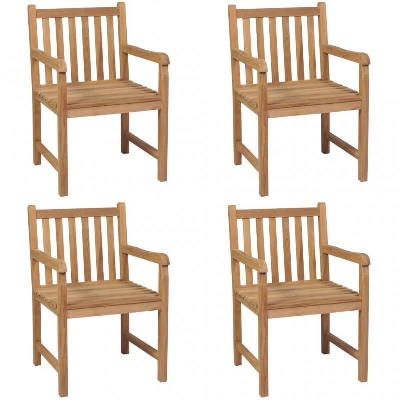Day and Night - Day and Night Garden Chairs 4 Units Solid Teak Wood