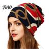Comfortable Skin Friendly Fabric Cap Women's Geometry Print Slouchy Hat, Casual Soft Stretch Skull Stylish Decorative Head Accessory Cap, Warm Cancer