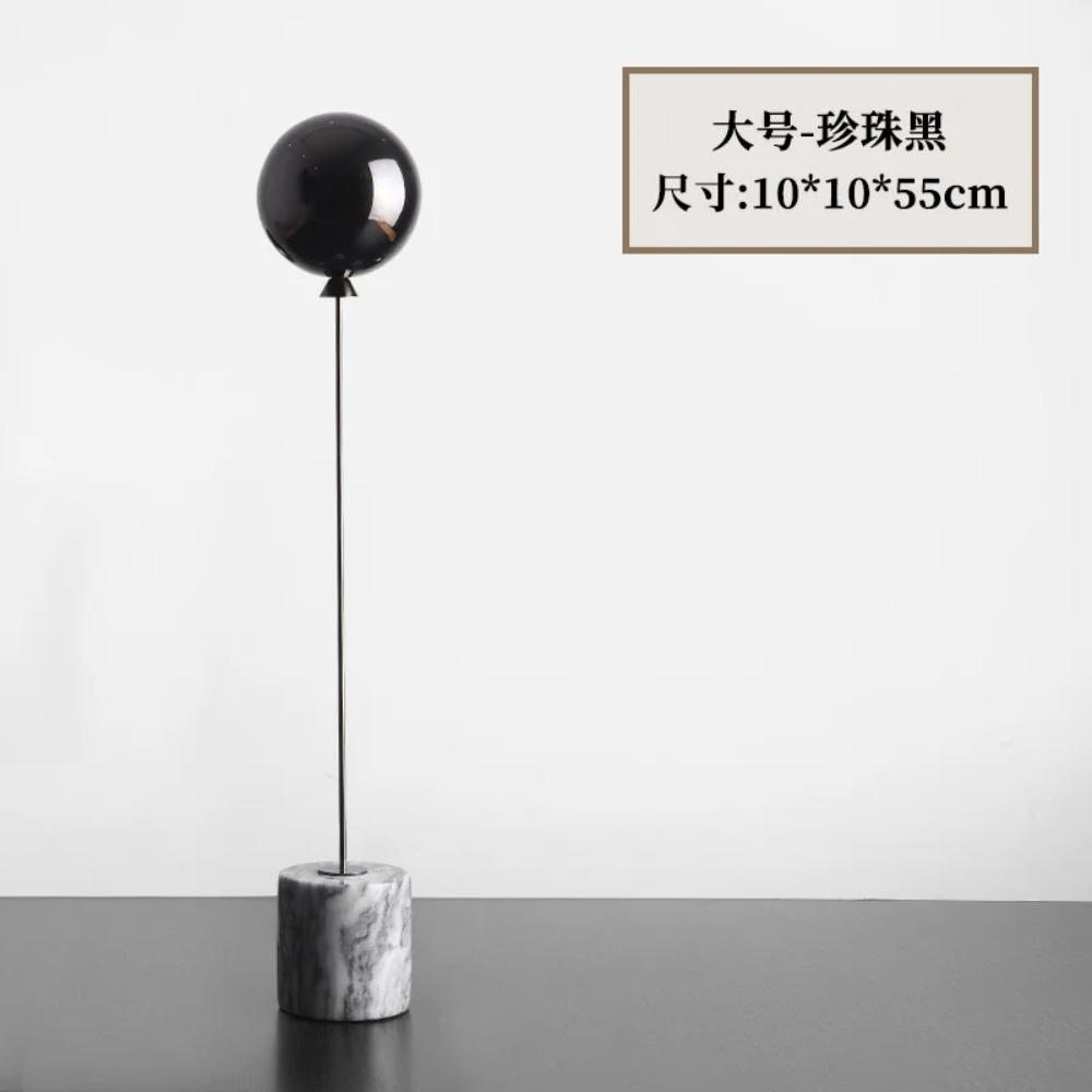 Balloon Sculpture Natural Marble Base Metal Ornaments Living Room Statue Home Accessories Ornaments Crafts Ornaments Small Model
