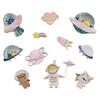 Self-adhesive Cute Cartoon Space Astronaut & Planet Embroidery Patch for Clothes & Bags