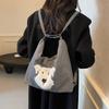 Winter autumn and winter models large-capacity commuter tote bag female 2025 new popular cute puppy three backpacks