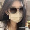 Design Fresh Korean Style Frame Anti Blue Light High Vision Glasses 0 Degree Decoration Eyeglass Customizable Prescription Lens