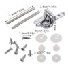 Zinc Alloy Toilet Seat Hinge with Bolts Screw and Nuts Adjustable Replacement Hinges for Flush Toilet Cover Enduring