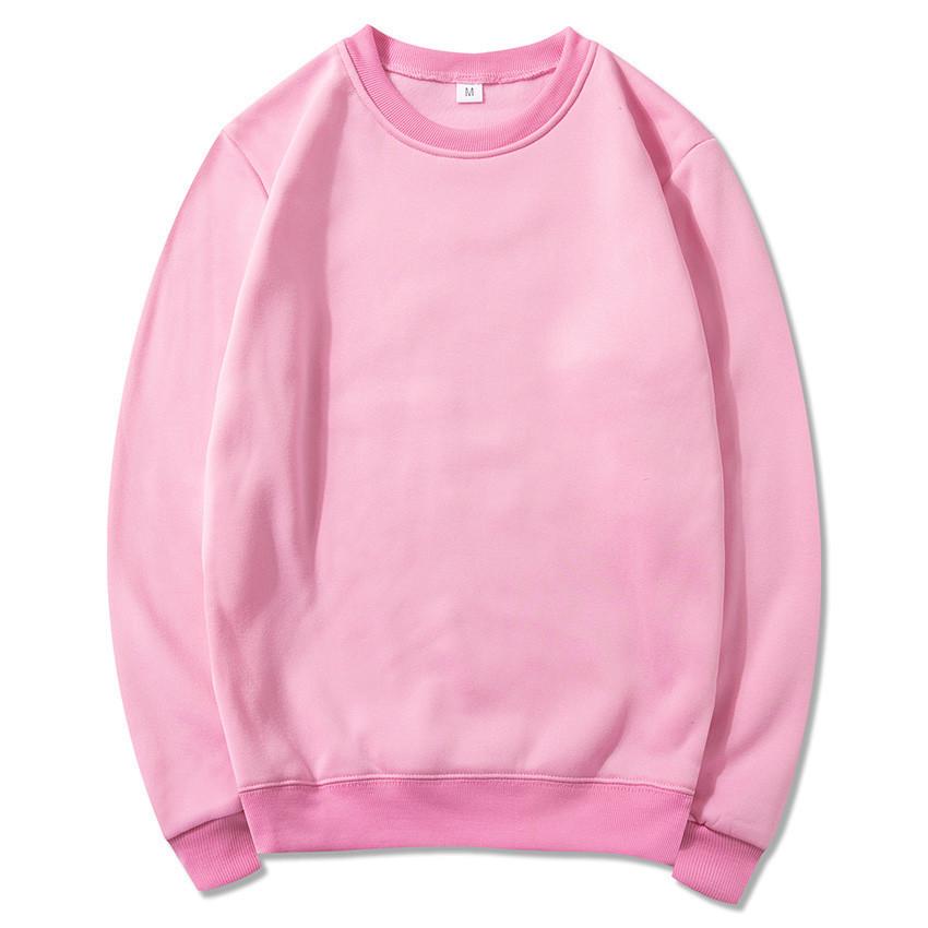 

Unisex Casual Sports Round Neck Hoodie - Hip Hop Style, Plain Color, Plus Velvet, Long Sleeve Pullover. M