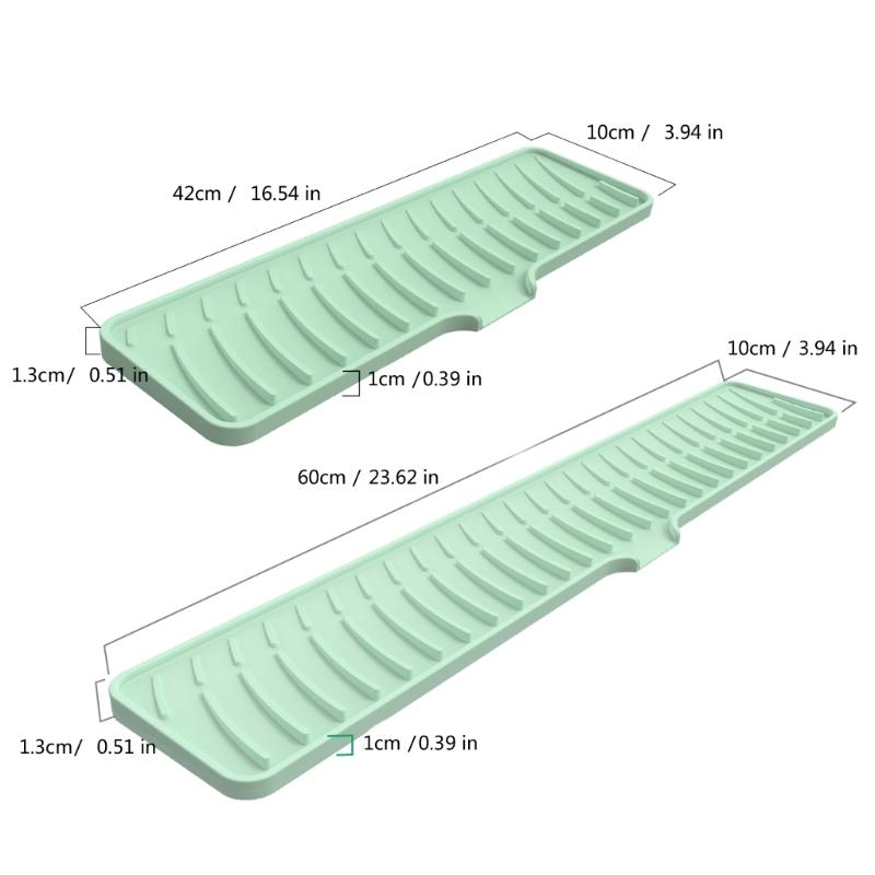 Multifunction  Silicone Faucet Mat Not  Slip Drainages Mat Kitchen Faucet Mat Kitchen Sink Accessory Large for Kitchen Sink