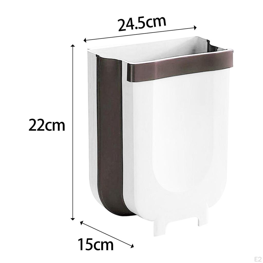Foldable Waste Bin Hanging Kitchen Trash Can Compost Folding Hang Garbage for Outdoor