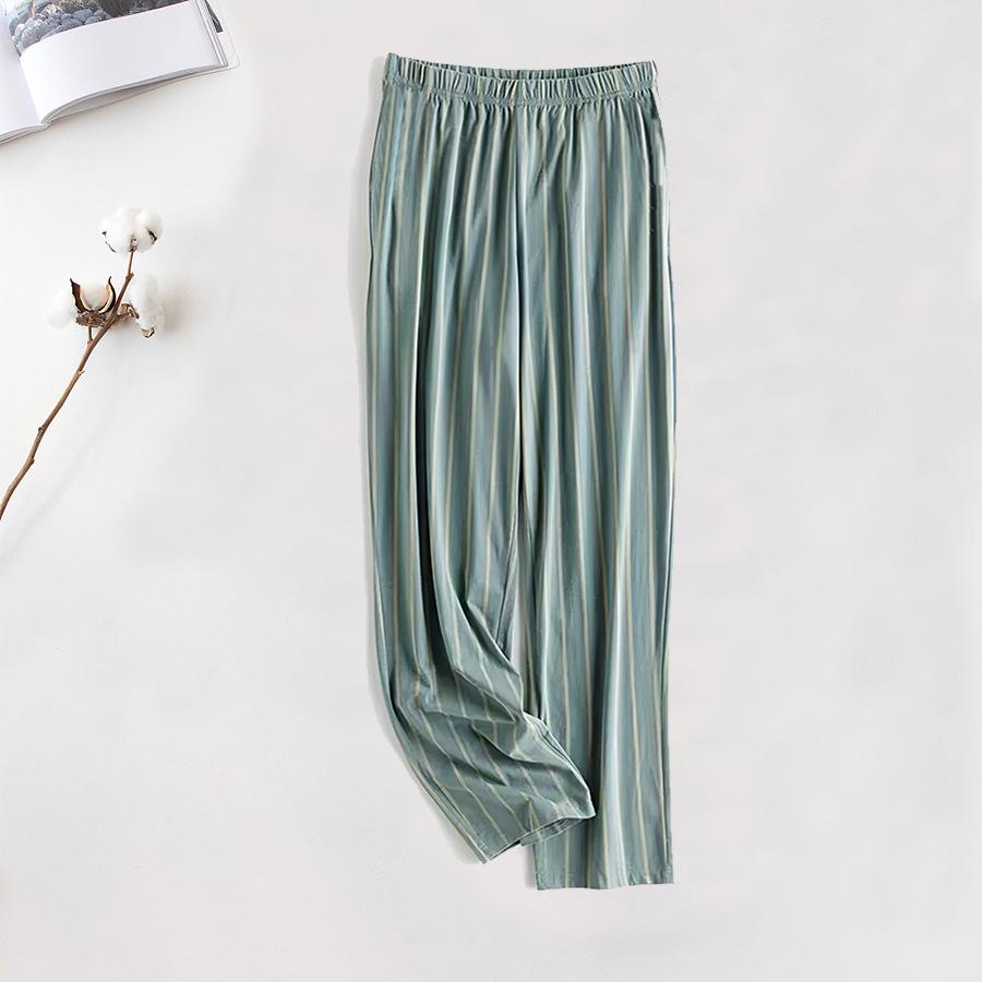 Pantaloni Pigiama a Quadri in Puro Cotone da Uomo - Larghi, Taglie Forti, Leggeri per Primavera, Estate e Autunno.