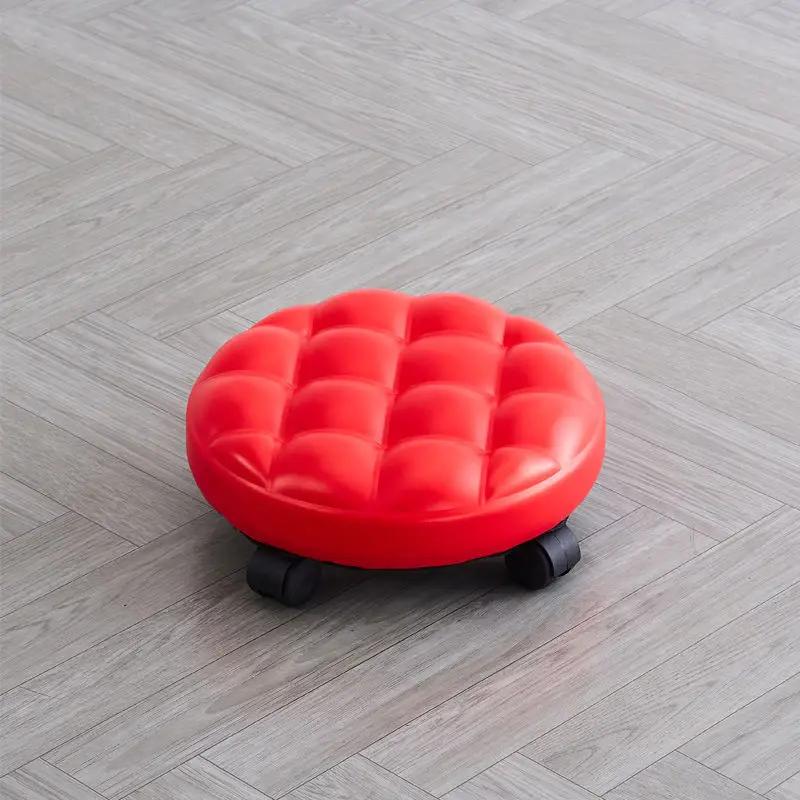 Stool with Pulleys for Car Washing, Movable Seatin, Housework, Mobile Farming Chair Wheel Chair