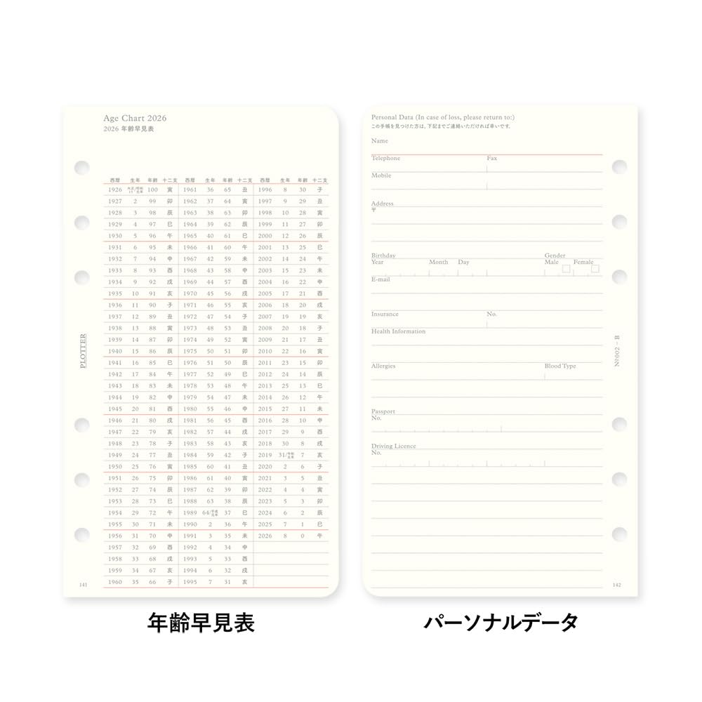 PLOTTER System Notebook Refill 2026 Bible Weekly Left 77718174 (Starts January 2026)