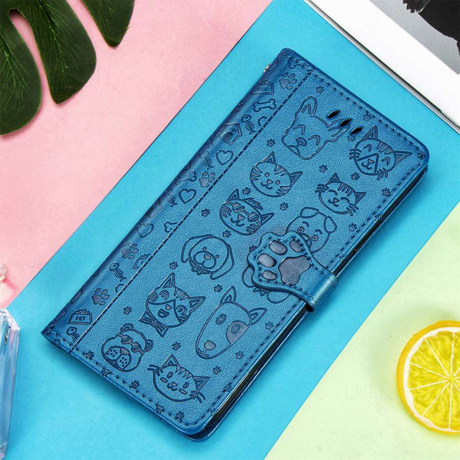 Leather Flip Protection Case For Huawei P30 P40 Nova Y91 Honor X6D X5D X8D X5C 70 90 200 X6 X8 5G X7A X8A X7B X8B X7C Magic 5 6 8 Cat Dog Wallet Cover