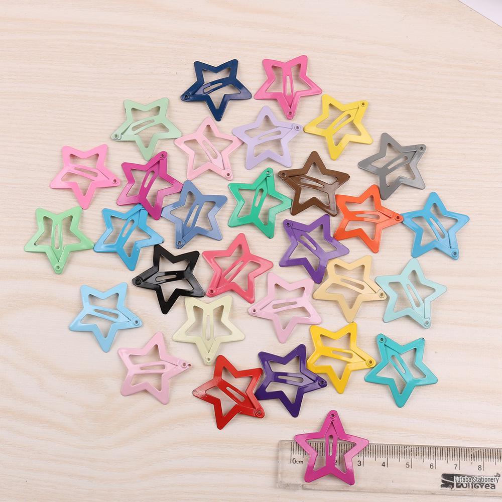 Korean Y2K Silver Star Hairpin - Versatile Metal Five-Pointed Star BB Clip Accessory