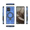 For Motorola Edge 50 5G Magnetic Case Rotating Metal Kickstand PC+TPU Phone Back Cover