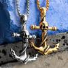 Skull Anchor Amulets Stainless Steel Jewelry Men Necklaces with Pendant for Male Women Punk Hip Hop Accessories Gifts Wholesale