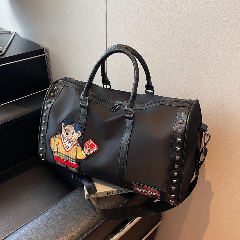 

2024 осінь дорожня сумка посадкова сумка жіноча речова сумка для коротких перевезень чоловіча портативна спортивна сумка для фітнесу великої ємності чорний