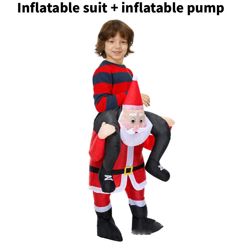 

Надувной костюм Клауса Санты для тематической вечеринки, сценического выступления, модный подарок Child