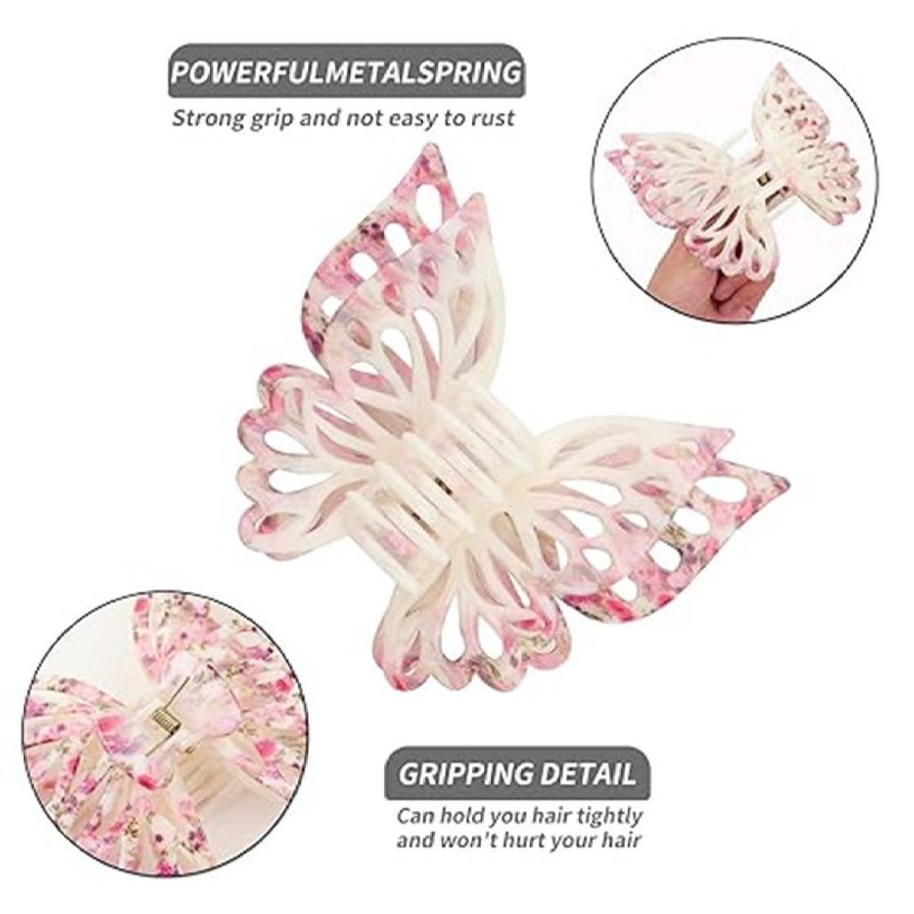 1PC Super Fairy, Double Layer, Butterfly, Hair Clip, Back of Head, Updo, Hair, Clip, Large, Shark Clip, Hair Clip, Hair Grip