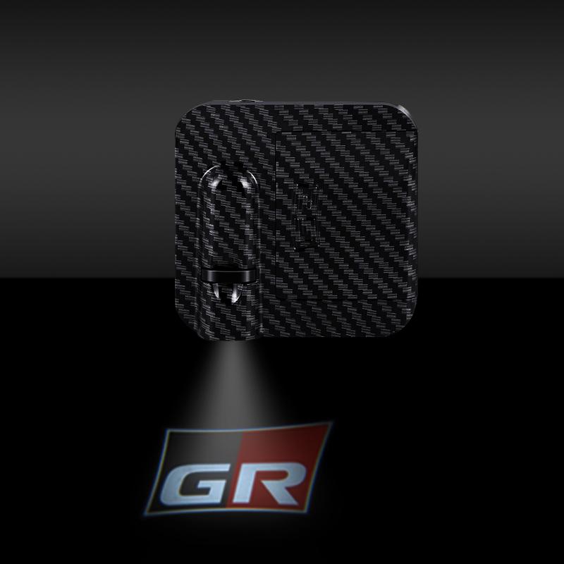 For Toyota GR Logo TRD GR Sport C-HR RAV4 Camry Corolla 86 Highlander Car HD Door Welcome Light Led Projector Lamp 1/2PCS