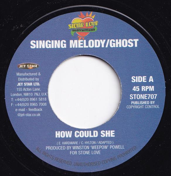 

7-дюймовая пластинка SINGING MELODY GHOST LUKIE D How Could She Longer Than STONE707 Stone Love Move UK Reggae Ska Dub Б/у