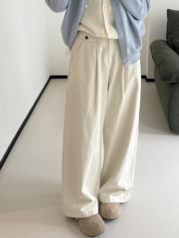 Women s Japanese Loose Straight-Leg Cargo Pants - Spring/Summer 2026 Collection Large