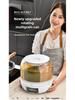 Rotating Rice Storage Container: Insect and Moisture-Proof Sealed Jar with Partition for Grain Preservation