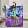 Anime Renamon Cozy Blankets For Sofa Home  Novelty Bedding Throws Winter Travel Car Flannel Bedspread