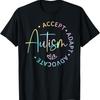 Autism Awareness Accept Adapt Advocate Mom Teacher T Shirt All S 4XL