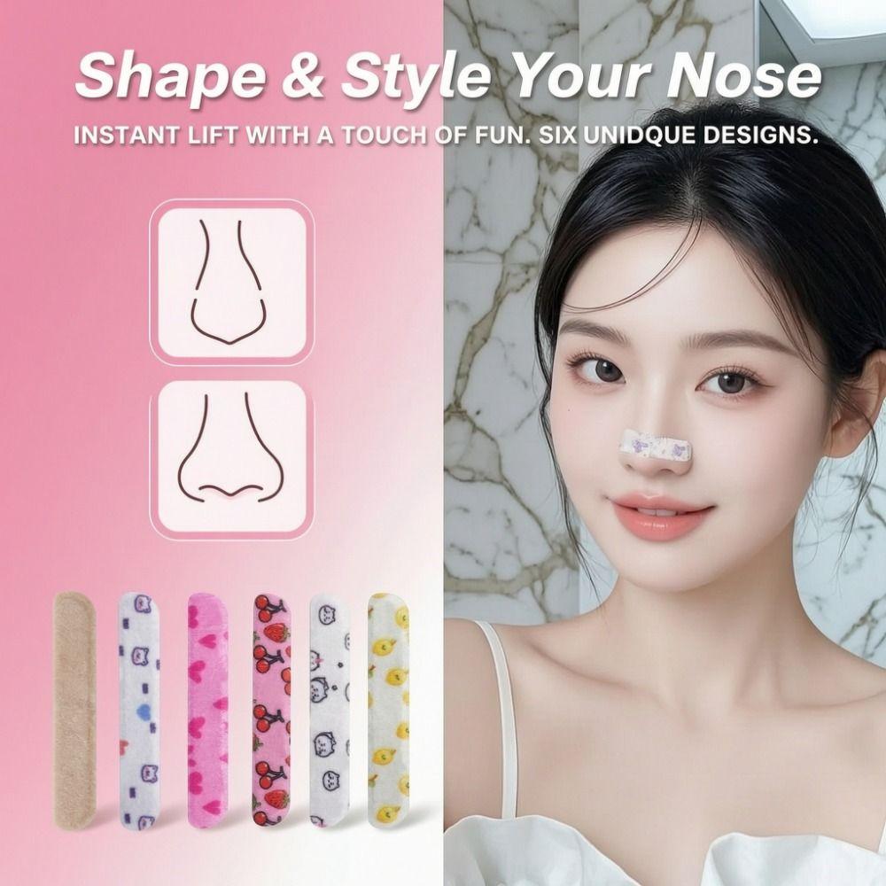 50Pcs Adjustable Nose Lifter Strips Nose Shaping Stickers External Support Fixation