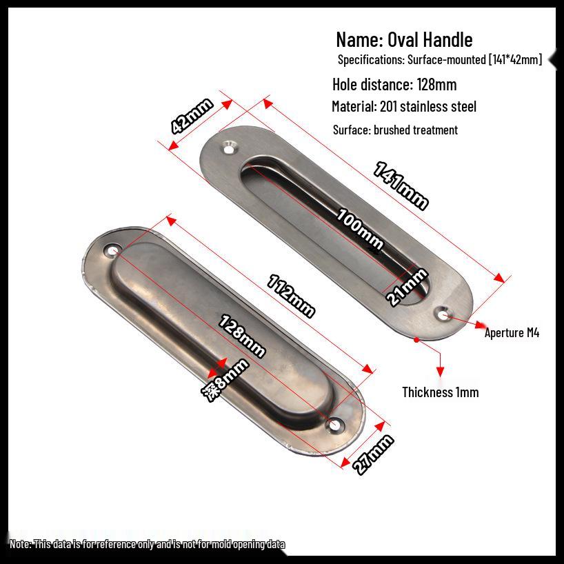Stainless Steel Recessed Sliding Door Handle