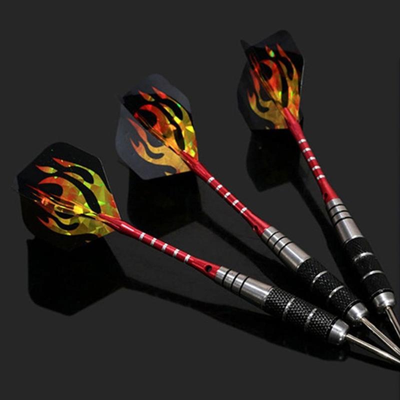 

3 шт./набор металлических высококачественных дротиков-игл из нержавеющего железа 22 г, соревновательные тренировочные, с черным алюминиевым стержнем, лазерным оперением, для развлечений