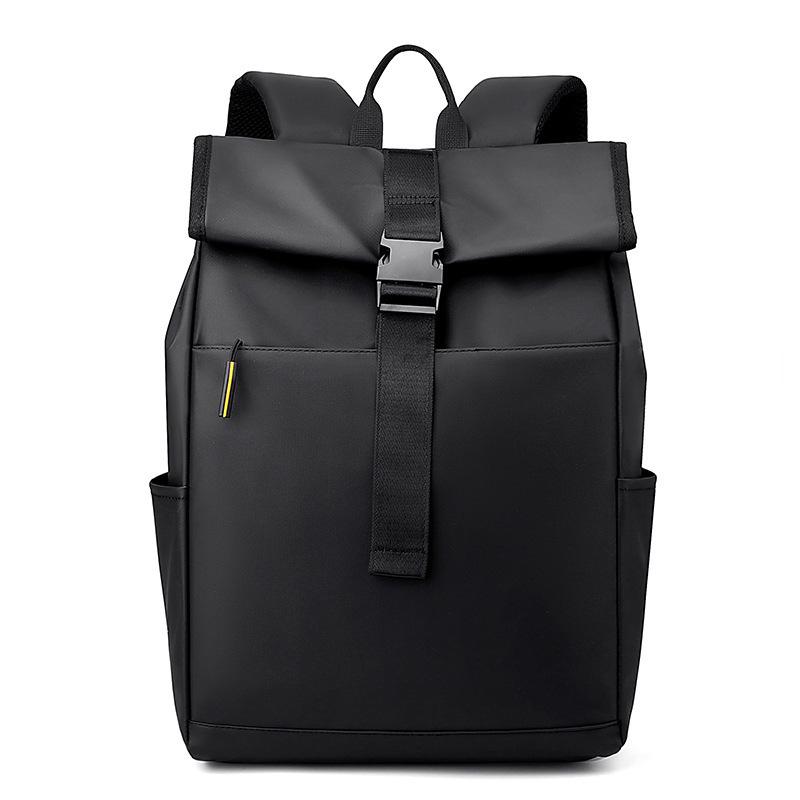 

Men s Retro Motorcycle-Style Backpack: Trendy Color Block, Water-Repellent, Large Capacity School Bag