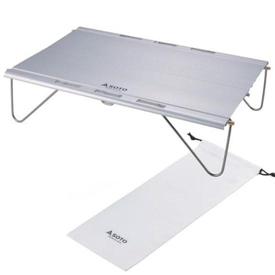 SOTO Field Kite ST-632 Silver Ultra Lightweight 280g Made Japan Mini Table Folding Tyvek Storage Case Included Camping Solo Outdoor Climbing Compact