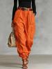 Street Multi-Pocket Workwear Pants Women Loose Wide Leg Casual Long Pants