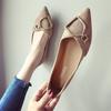 Fashion Flat Shoes Women's New Fashion Summer Autumn New Suede Surface Shallow Mouth Pointed Toe Large Size Women's Shoes