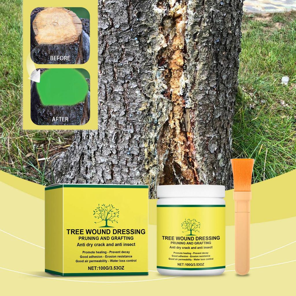 Tree Wound Sealant, Tree Wound Pruning Sealant, Tree Wound Dressing With Brush, Bonsai Cut Ointment, Bonsai Tree Pruning Wound Sealant
