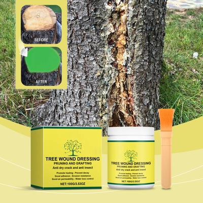 Tree Wound Sealant, Tree Wound Pruning Sealant, Tree Wound Dressing With Brush, Bonsai Cut Ointment, Bonsai Tree Pruning Wound Sealant