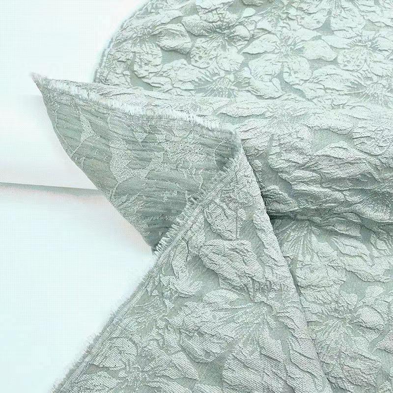 1m Vintage Relief Lily Jacquard Fabric for DIY Women's Dresses Princess Dress Children's Clothing Handmade Sewing Texture Fabric