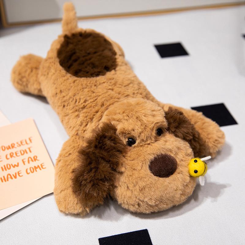 Almofada de arremesso de cachorro brinquedo de pelúcia boneca abelhinha boneca de cachorro boneca calmante para menina