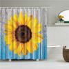 Tropical Plants Green Leaf 3D Printing Shower Curtain Polyester Waterproof Bathroom Curtain Home Decoration Curtain With Hook