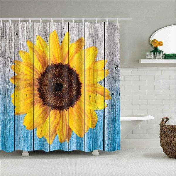 Tropical Plants Green Leaf 3D Printing Shower Curtain Polyester Waterproof Bathroom Curtain Home Decoration Curtain With Hook