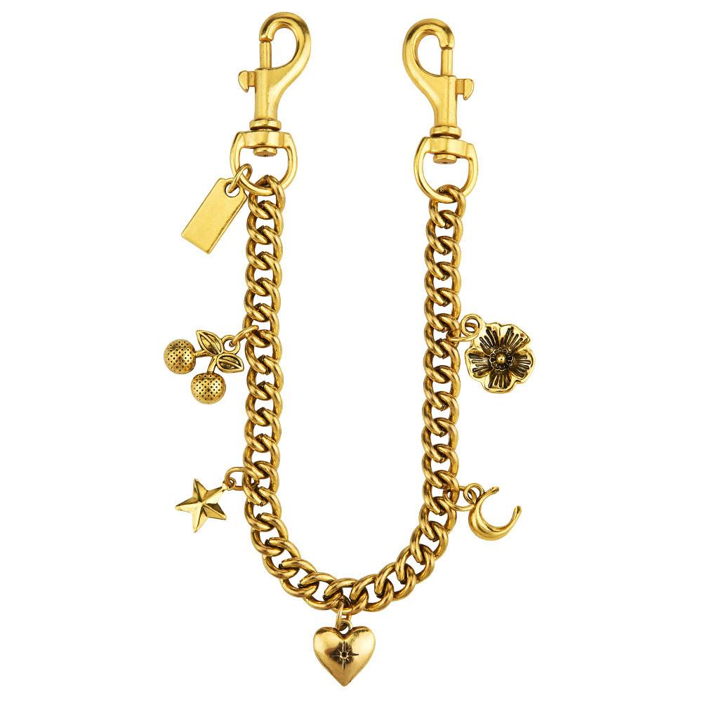 Style Cherry Fruit Bag Charm With Metallic Chain For Womens Fashion Accessory